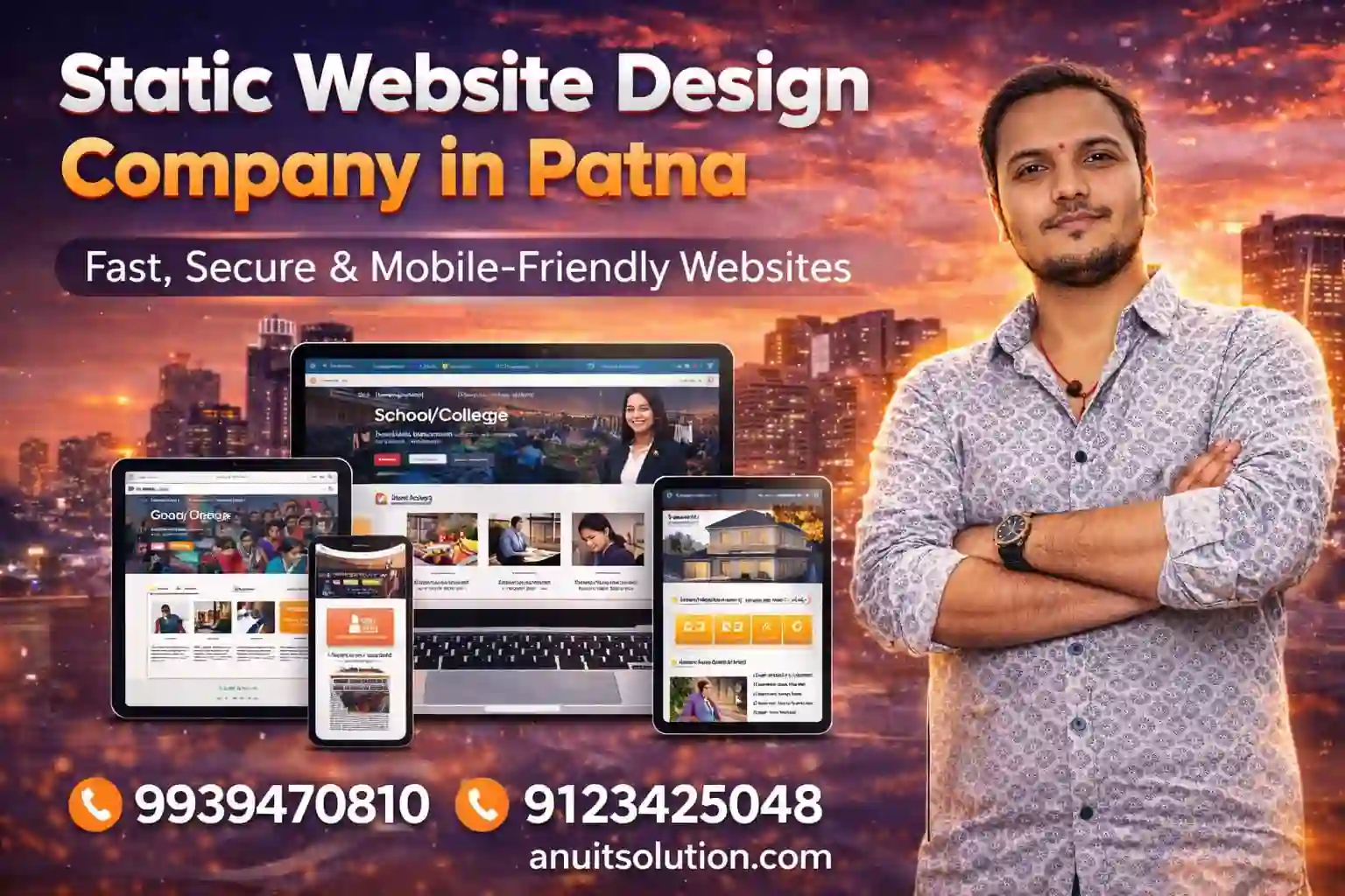 Static Website Design & Development Company in Patna - ANU IT SOLUTION