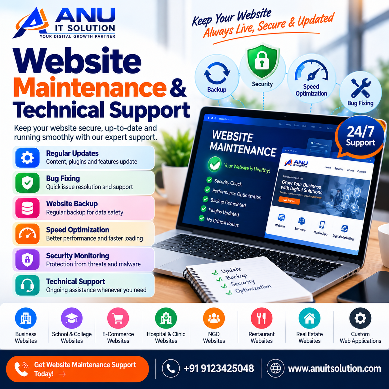 Website maintenance and technical support in Patna